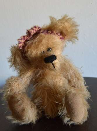 Gorgeous Vintage  Teddy Bearwith checked Bow