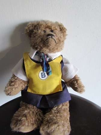 Vintage Teddy Bear Dressed in School Clothes