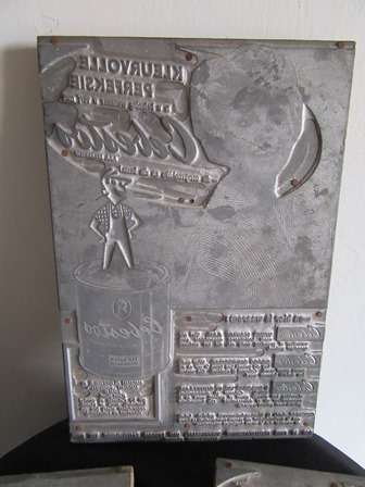 Set of Vintage Printing Plates Advertising Paint