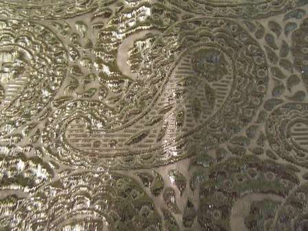 Vintage Gold Lame Shawl with Fringing