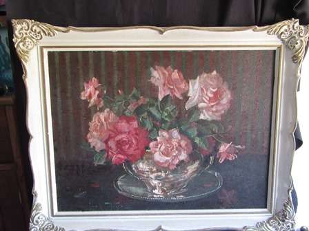 Jack Pieters Still Life Painting " Roses in a Copper Vase"