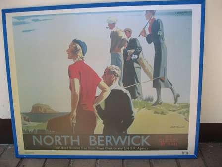 Vintage Print  North Berwick (its quicker by rail) C 1936.