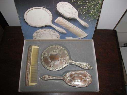 Silver Plated Dressing Table Set