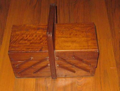 Vintage Concertina Sewing Box