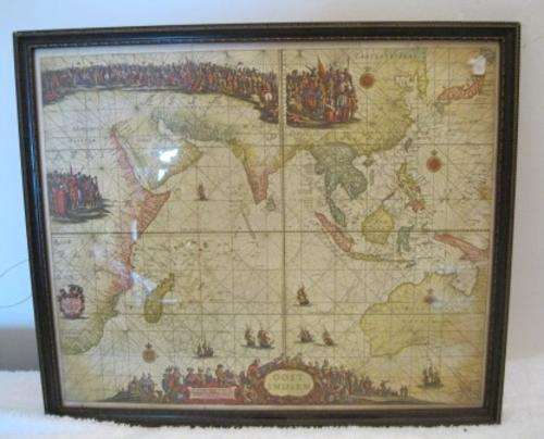 Antique? Framed Map - Oost Indien