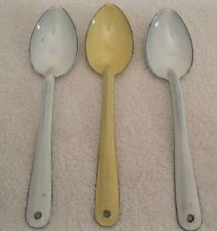 Enamel Spoons x3