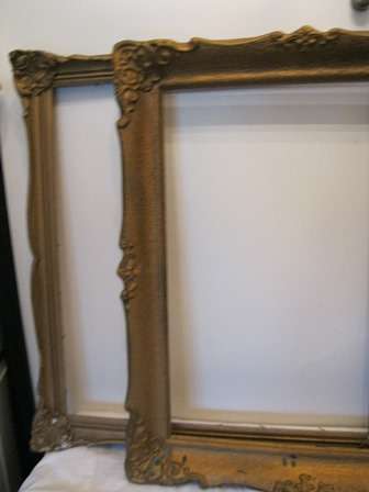 2xVintage Ornate gold Frames ideal to frame mirrors