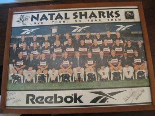 Sharks Team Print with Gary Thrichman as Captain signed by Ian McKintosh