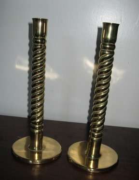 Pair of Brass Candle - Sticks