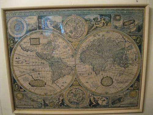 A New And Accvrat Map of The World By John Speede Framed
