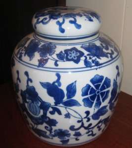 Blue & White Large Ginger Jar