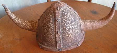 Viking horn helmet