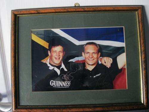 Framed Francoise Pienaar and Bob Skinstad Autographed Picture