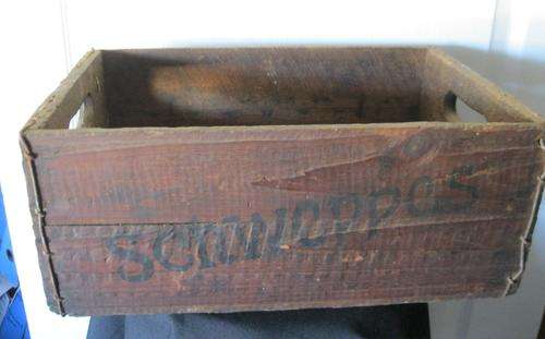 Vintage Schweppes Wooden Box / Bottle Crate