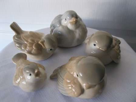 Collection of Ceramic Birds