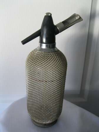 Vintage Mesh Covered Soda Syphon