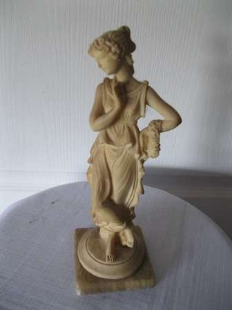Italian Figurine of a Greek/ Roman Goddess on a Marble Base