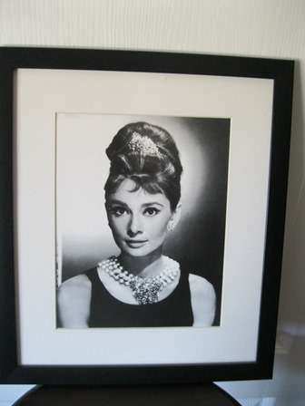 Black & White Framed Picture Audrey Hepburn