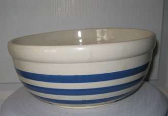 Large Vintage Cornish Blue Mixing Bowl
