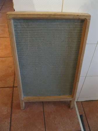 Vintage Wooden & Zinc Washing Board