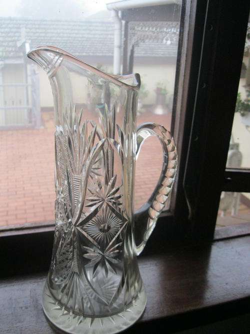 Crystal Diamond Cut  Large Water Pitcher