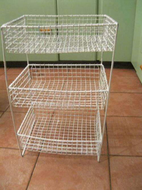 Stunning Vintage Metal Mesh 3 Tier Vegetable Basket