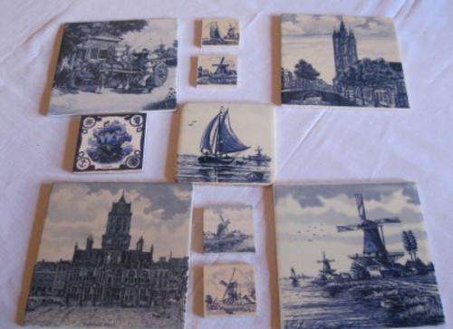 Collection of Dutch Blue & White Tiles
