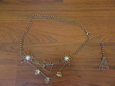 Vintage Chain and Pearl Belt