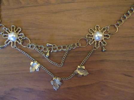 Vintage Chain and Pearl Belt