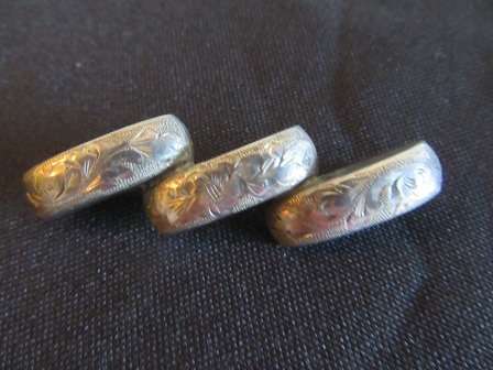 Vintage Silver Brooch with Engraved Flowers