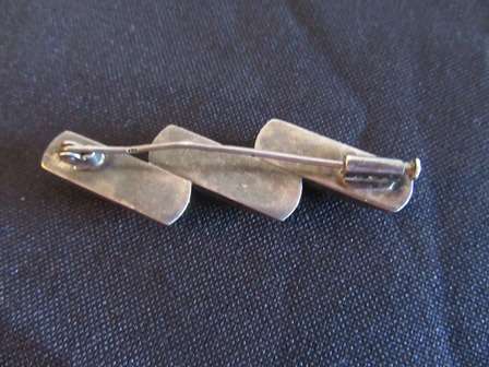Vintage Silver Brooch with Engraved Flowers