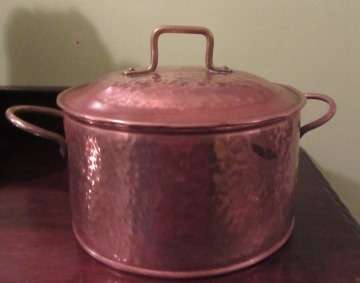 Hand Hammered  Copper Pot with Lid