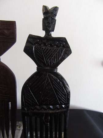 Pair of North African Combs on Perspex Stands