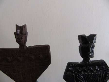 Pair of North African Combs on Perspex Stands