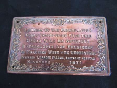 Copper Church Sign C1871