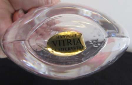 Gorgeous Lead Crystal Vitria Rose Cut Perfume Bottle