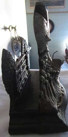 Cat Iron Fish Letter Holder