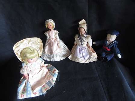Set of 5 Vintage Dolls