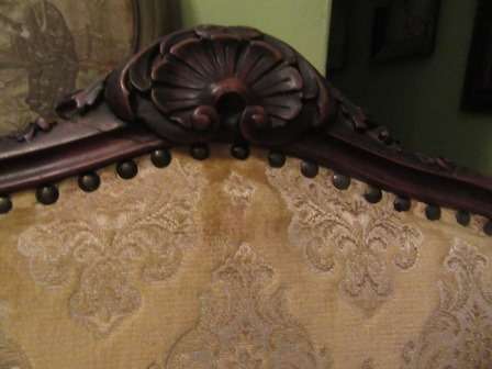 Set of 4 French Carved  Mahogany Chairs