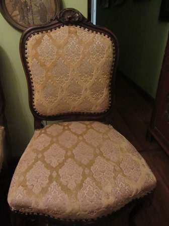 Set of 4 French Carved  Mahogany Chairs