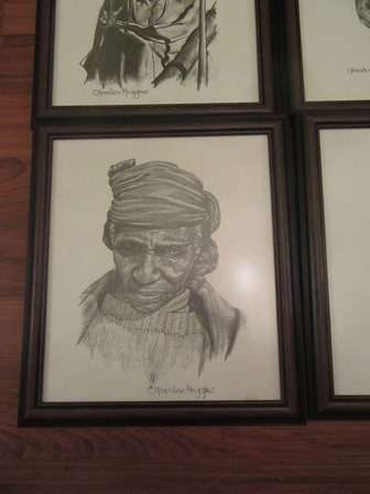 Set of 4 Lithograph Charcoal Drawings from Artist C Marden - Huggins