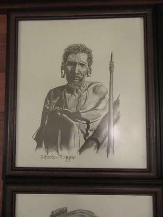 Set of 4 Lithograph Charcoal Drawings from Artist C Marden - Huggins
