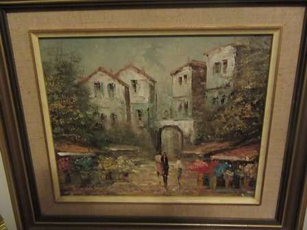 Signed L. Alexis Oil Painting Impressionism Paris Scene