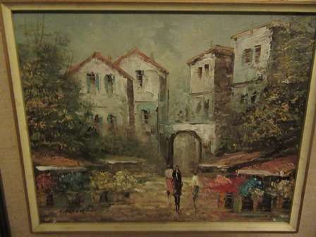 Signed L. Alexis Oil Painting Impressionism Paris Scene