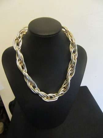 3 Tone Metal Chain Necklace