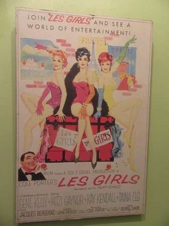 Original C1957 Vintage Les Girls Movie Poster With Gene Kelly