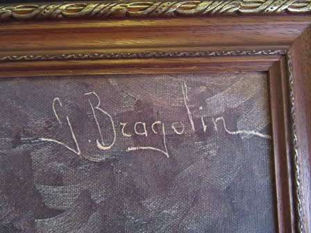 Vintage Framed Crying Girl Print by Giovanni Bragolin