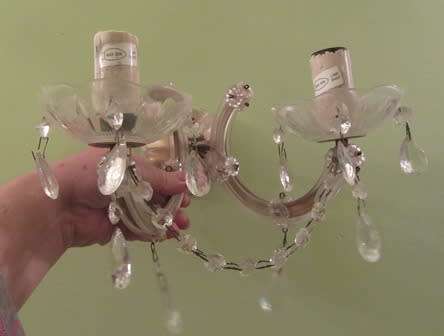 Crystal Double  Arm Wall Light