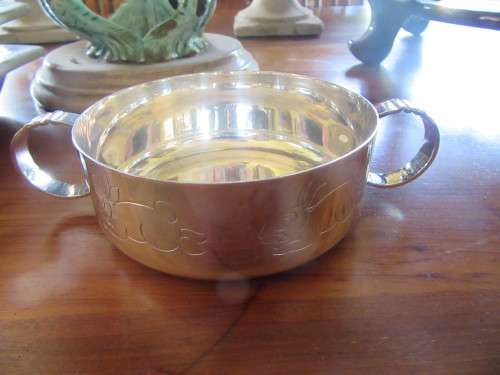 EPNS Baby Feeding Bowl Decorated with Bunnies