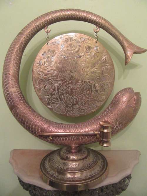 Large Brass Fish Shaped Dinner Gong